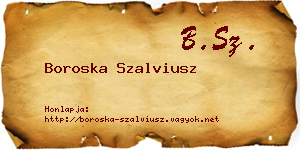 Boroska Szalviusz névjegykártya